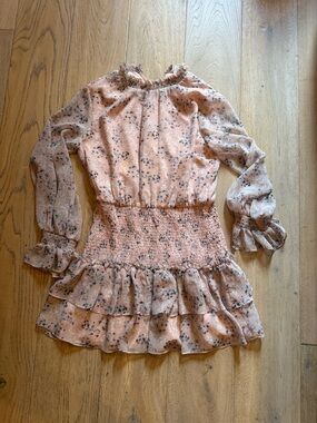 TCEC Peach Floral Mini Dress